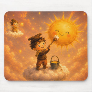Tapis de souris Nuages Dorés