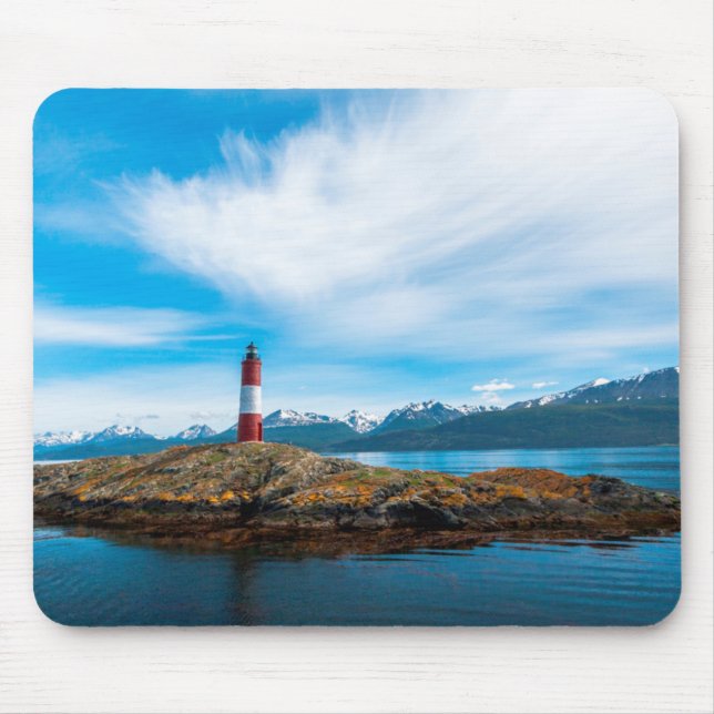 Tapis De Souris Nuages sur un phare près d'Ushuaia, Argentine (Devant)