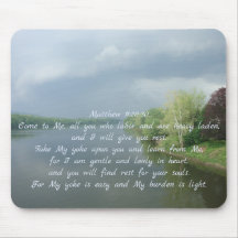 Tapis de souris nuageux de rivière de Matthew 11