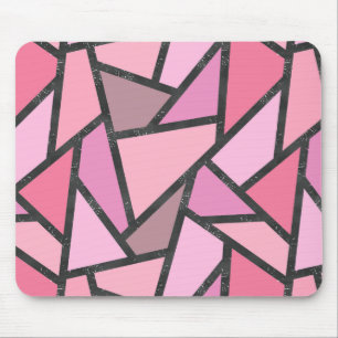 Tapis De Souris Nuances de motif en vitrail de corail