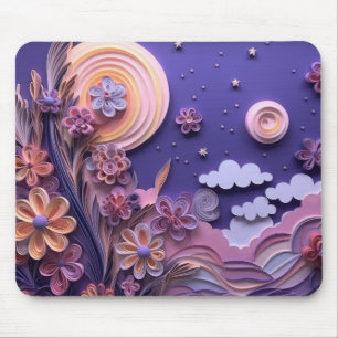 Tapis De Souris Nuances de surface de papier violet