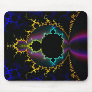 Tapis De Souris Nuit électrique Mousepad de Mandelbrot de fractale