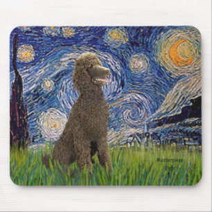 Tapis De Souris Nuit étoilée - Caniche St. au Chocolat