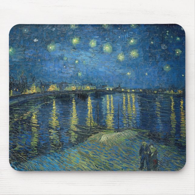 Tapis De Souris Nuit étoilée sur le Rhône (par van Gogh) (Devant)