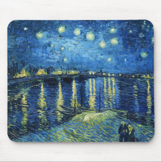 Tapis De Souris Nuit étoilée sur le Rhône Vincent van Gogh