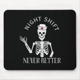 Tapis De Souris Nuit Shift Nurse Icu Rn Er Cvicu Nicu Ed Np Hallo