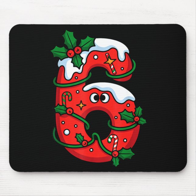 Tapis De Souris Number 6 Santa Costume Meme Christmas Matching Cou (Devant)