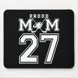 Tapis De Souris Numéro 27 personnalisé fier parent de hockey pour