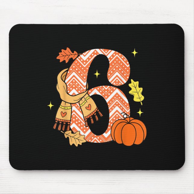 Tapis De Souris Numéro 6 67 Automne Pumpkin Meme Drôle Six Sept (Devant)