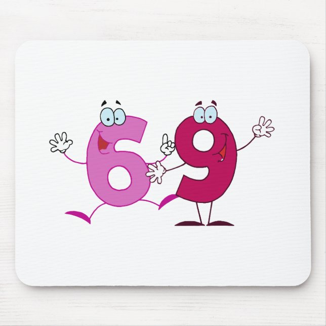 Tapis De Souris Numéro heureux 69 (Devant)