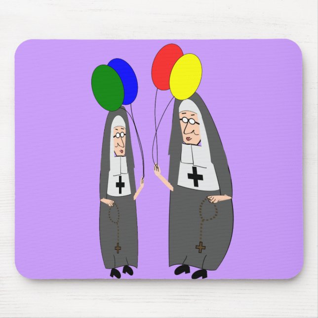 Tapis De Souris Nun Cadeaux d'anniversaire (Devant)
