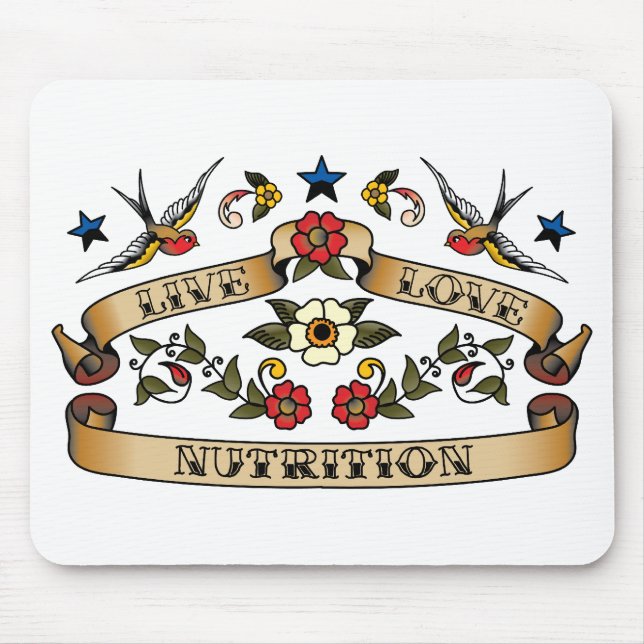 Tapis De Souris Nutrition vivante d'amour (Devant)