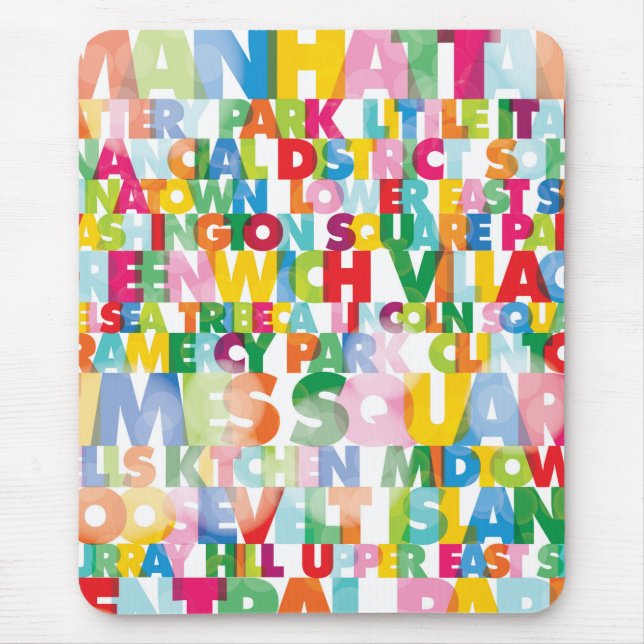 Tapis De Souris NYC Boroughs Mousepad (Devant)