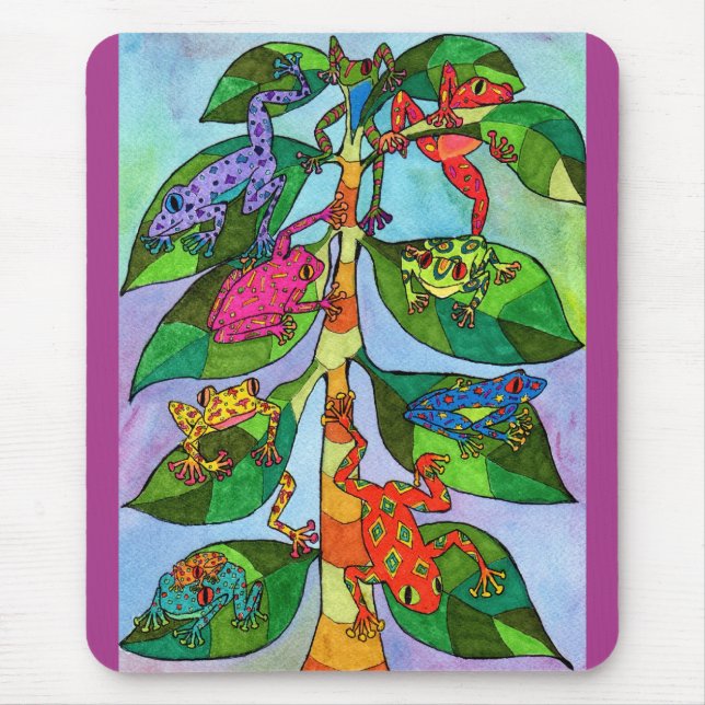 Tapis De Souris Oaxacan Frog Tree of Life (Devant)