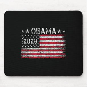 Tapis De Souris Obama 2028 Retro Vintage Us Drapeau Patriotique Po