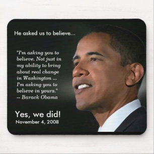 Tapis De Souris Obama - Croyez - Mousepad