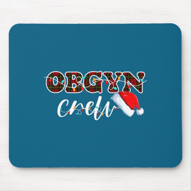 Tapis De Souris Obgyn Crew Christmas Lights Santa Hat  (Devant)