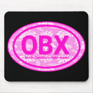 Tapis De Souris OBX Outer Banks NC PInk Floral Beach Balise Mousep