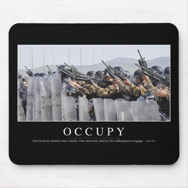 Tapis De Souris Occupy : Citation inspirante (Devant)