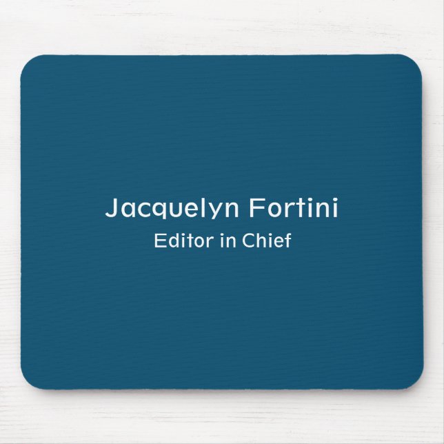 Tapis De Souris Ocean Blue Plain élégant moderne minimaliste Nom (Devant)