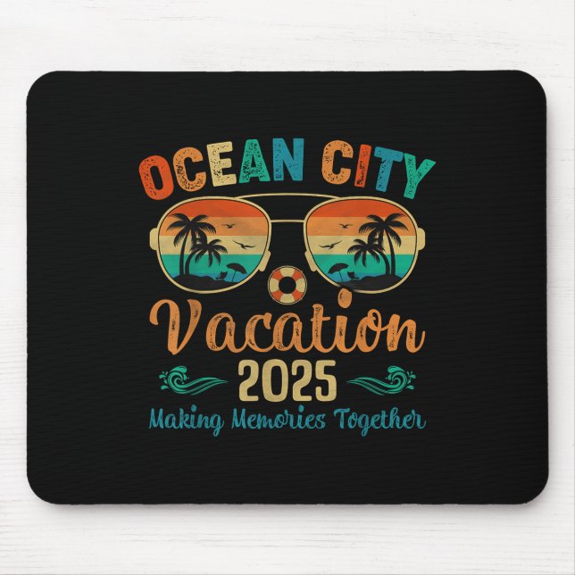 Tapis De Souris Ocean City Beach Vacation 2025 Friends Family Summ (Devant)
