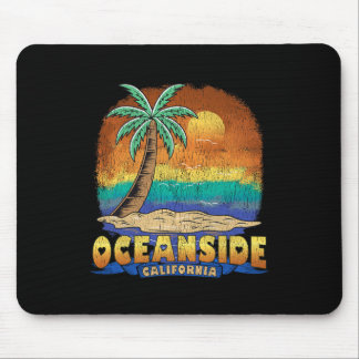 Tapis De Souris Oceanside California Vintage Souvenir désorganisé
