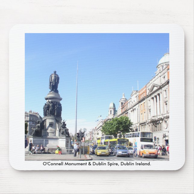 Tapis De Souris O'Connell Monument & Dublin Spire, Dublin Irlande (Devant)