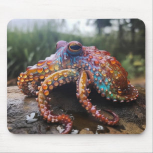 Tapis De Souris Octopus arc-en-ciel