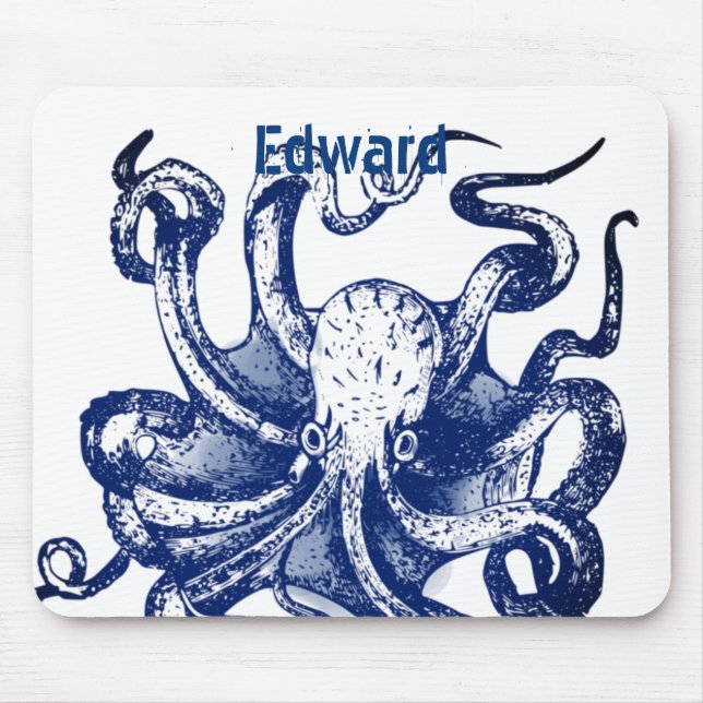 Tapis De Souris Octopus bleu (Devant)