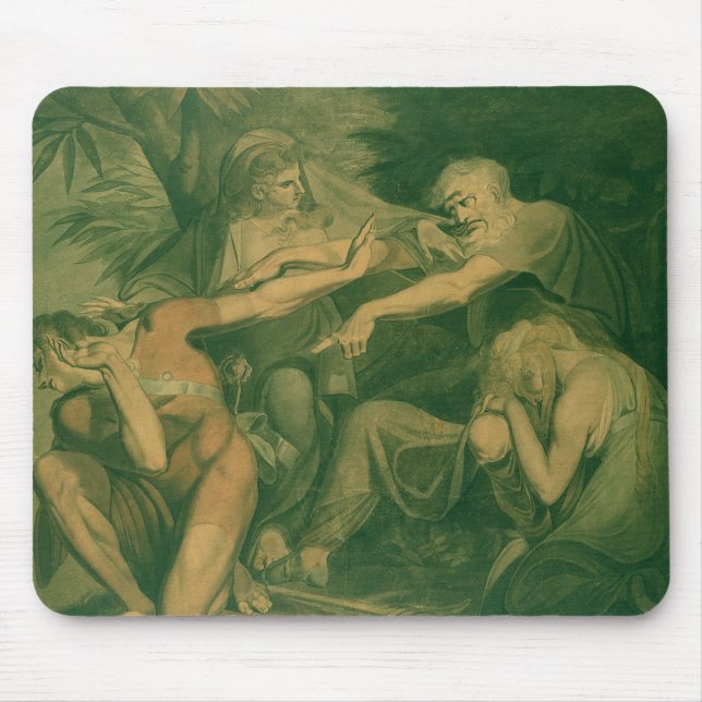 Tapis De Souris Oedipe maudissant son fils Polynices - "vont (Devant)