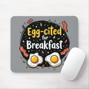 Tapis De Souris Oeuf cité pour Breakfast Funny Foodie Pun Design