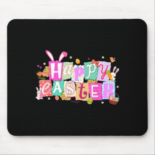 Tapis De Souris Œuf de lapin de Pâques heureux pour enfants garçon