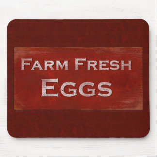 Tapis De Souris Oeufs frais de ferme rustique Mousepad