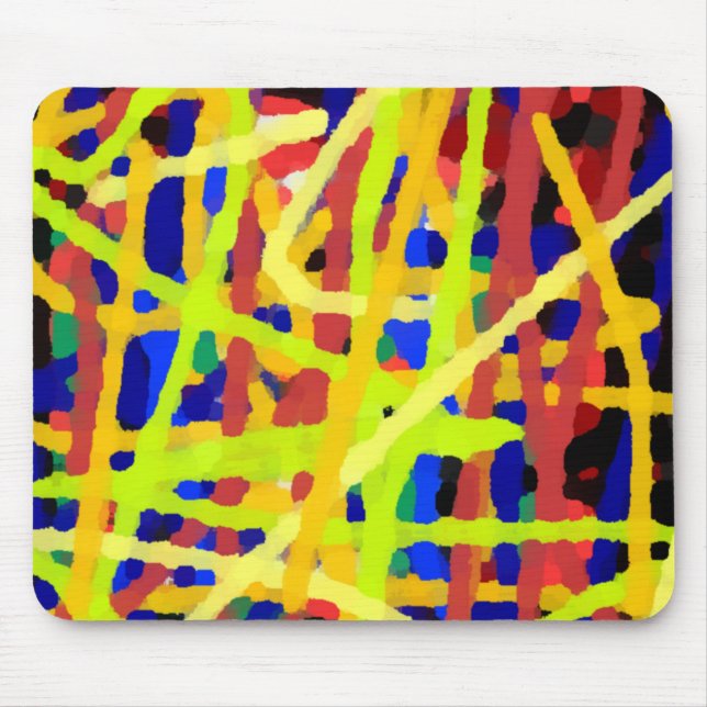 Tapis De Souris Oeuvre Abstraite colorée (Devant)