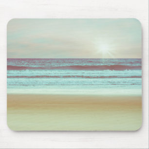 Tapis De Souris Oeuvre de Retro Serene Beach   Mousepad