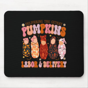 Tapis De Souris Offrir La Main-D'Oeuvre Et L'Exécution Citrouilles