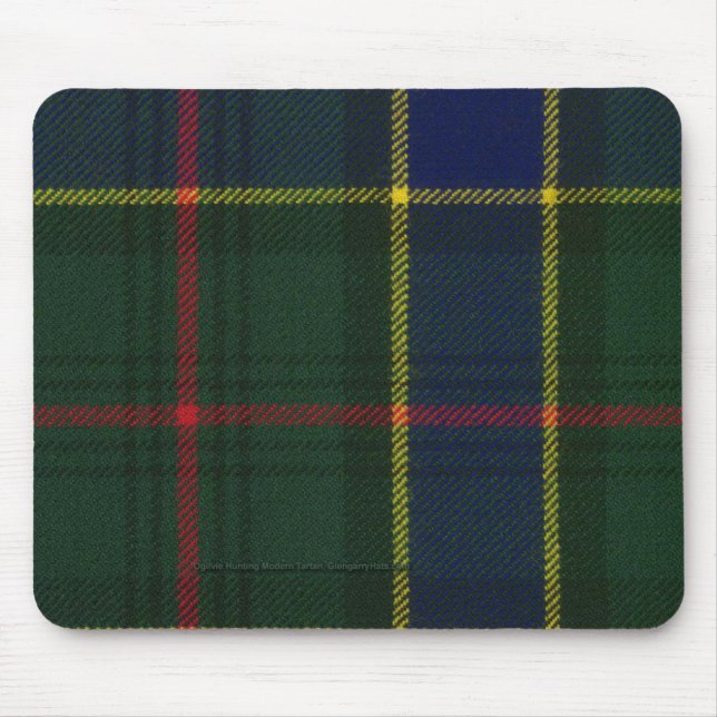 Tapis de souris Ogilvie chassant le tartan moderne (Devant)