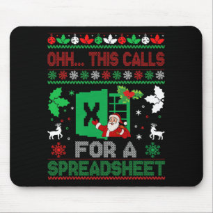 Tapis De Souris Oh ceci nécessite un pull de Noël à tableur