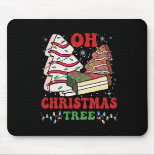Tapis De Souris Oh Christmas Tree Cake Xmas Lumières Drôle Corresp