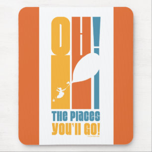 Tapis De Souris Oh, Les Endroits Où Tu Vas Aller ! Tall Retro Typo