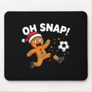 Tapis De Souris Oh Snap Biscuit de Noël Coup de Pied de Football D