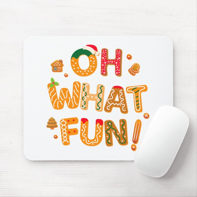 Tapis De Souris Oh What Fun Christmas Gingerbread Cookies (Avec souris)
