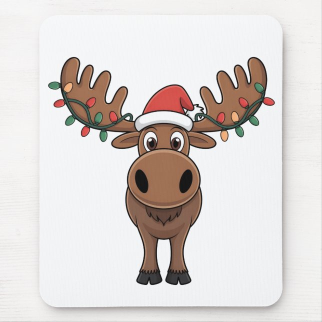 Tapis De Souris Oie Feux d'arbre de Noël Fundy Noël Amour d'origna (Devant)