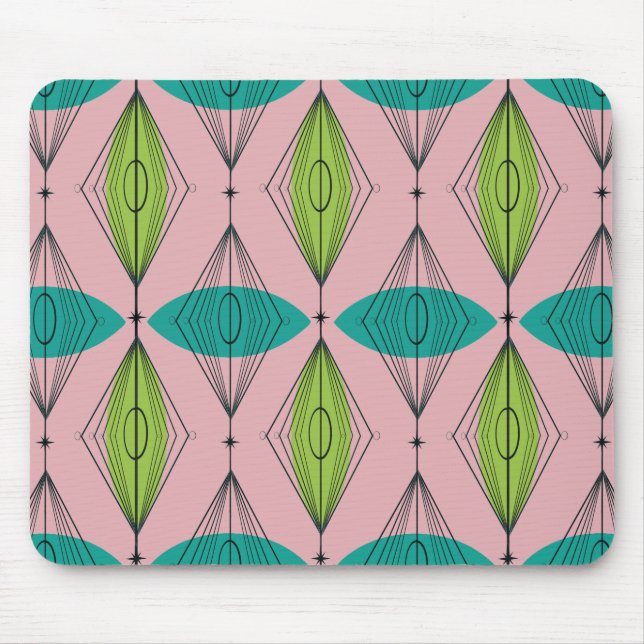 Tapis De Souris Oignon rose atomique et Starburst Mousepad (Devant)