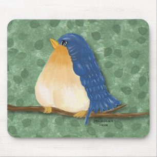 Tapis De Souris Oiseau bleu mignon Mousepad