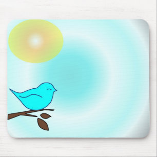 Tapis De Souris Oiseau bleu Mousepad