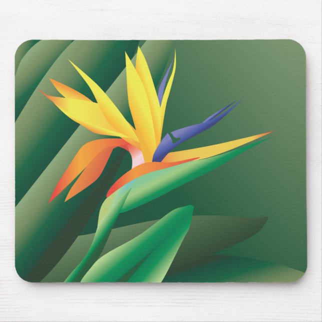 Tapis De Souris Oiseau de fleur de paradis Mousepad (Devant)