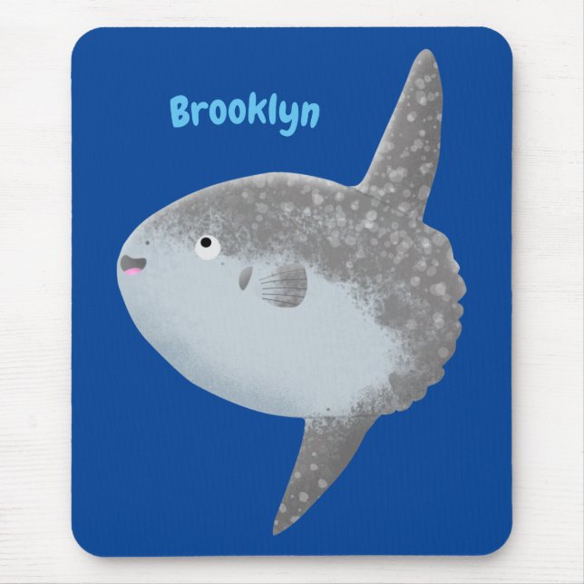 Tapis De Souris Oiseau de mer mola mola mignonne caricature (Devant)