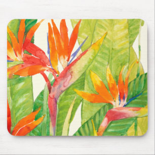 Tapis De Souris Oiseau des fleurs   du paradis tropical