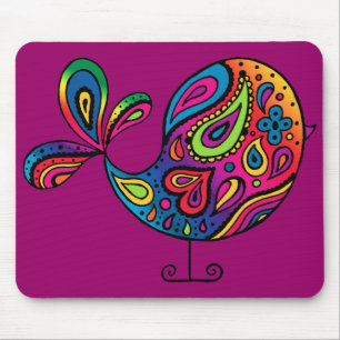 Tapis De Souris Oiseau Mousepad d'arc-en-ciel